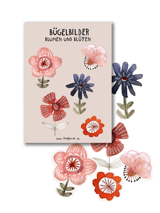 Bügelbilder Set "Blumen und Blüten"
